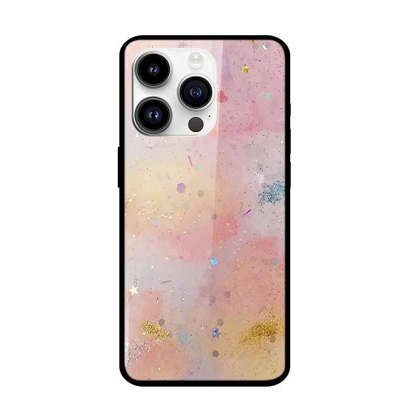 Tempered Glass Case For iPhone 15 Pro Max Hard Glass Back Cover For iPhone 15 Plus iPhone15 Phone Cases Bumper Colorful Shell