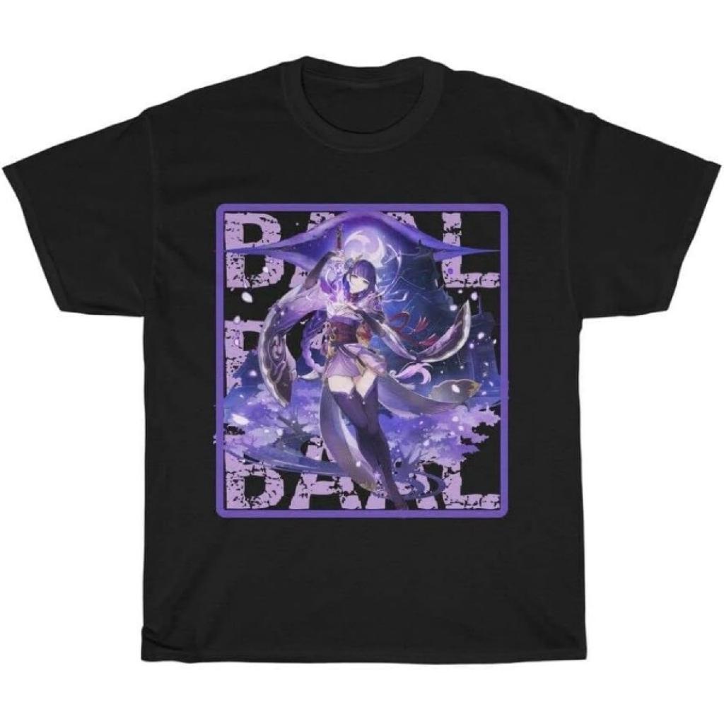 Baal Genshin Impact, Raiden Shogun Genshin Impact T-Shirt Black Medium
