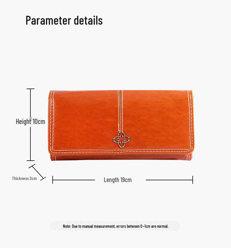 Women's Long Oil Wax Leather Wallet 2025 - Retro European & American Style, Large Capacity Clutch with Coin Purse & Zipper.