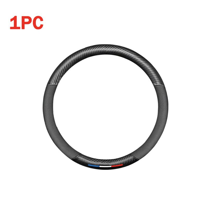 

For BMW F10 F20 F26 F30 F32 E34 E36 E90 E46 E81 E61 E70 X1 X3 X5 X7 3D Carbon Fiber Round Steering Wheel Cover 37-38cm чёрный