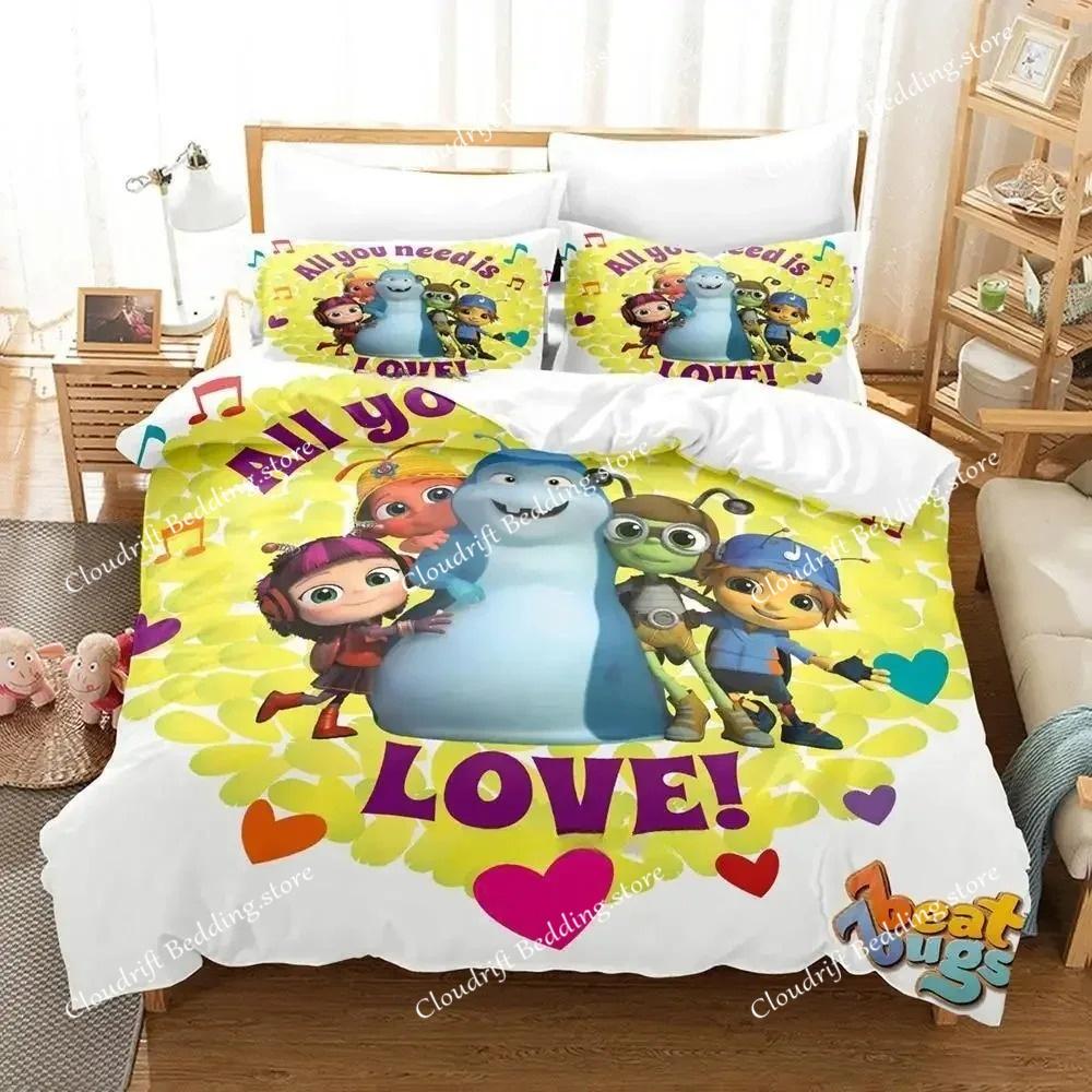 Set Biancheria da Letto Beat Bugs Singolo Twin Full Queen King Size Set Letto Adulto Bambino Camera da Letto Copripiumino Set Stampa 3D Anime Set Lenzuola
