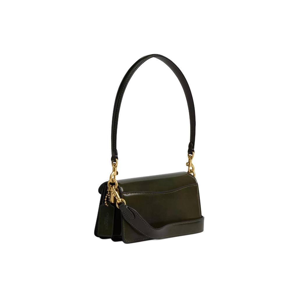 Coach Tabby 20 Metallbesatz Abnehmbarer Schultergurt Leder Schultertasche Kleine Damen Schultertasche Oliv CW632-B4OL