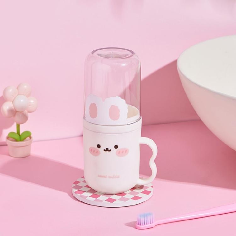 Cartoon Rabbit Shape Toothbrush Cup Water Resistant Durable Build Ideal For Travel Camping Gym Use