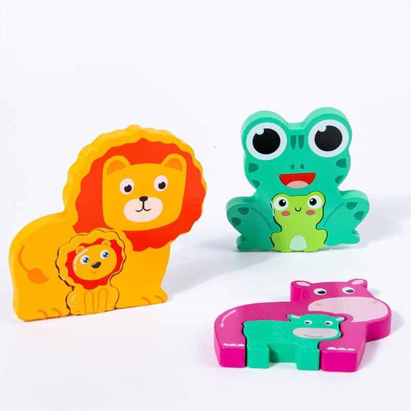 Children Animal Puzzle Table Game Toy Toddler Sensory  Puzzle Creation Teaching Aid Preschool Fine Motor Skill Toy