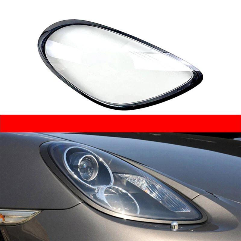 For Boxster Cayman 981 2013-2016 Front Headlight Lens Headlamp Cover Transparent Lampshade Car Light Shell Parts