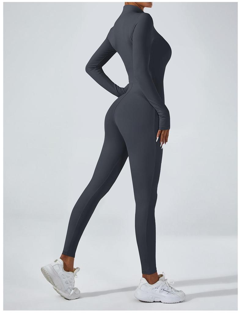 Langarm-Yoga-Jumpsuit für Damen mit hoher Intensität zum Laufen