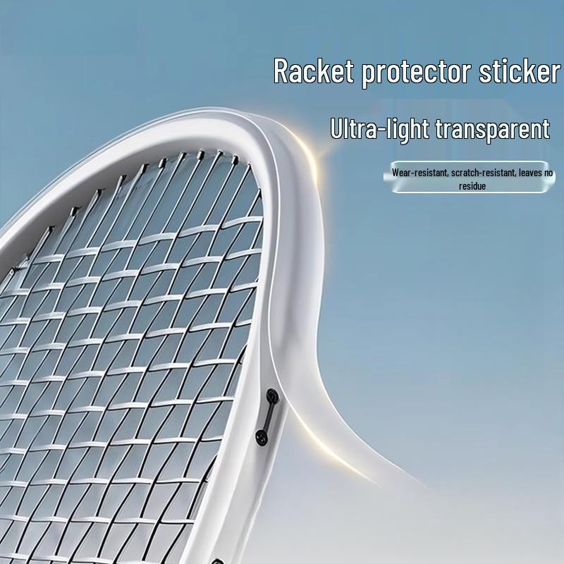 Transparent Badminton Racket Anti-Scratch, Anti-Peeling, Anti-Friction Frame Protector - Super Light, Traceless, Non-Full Coverage Sticker.