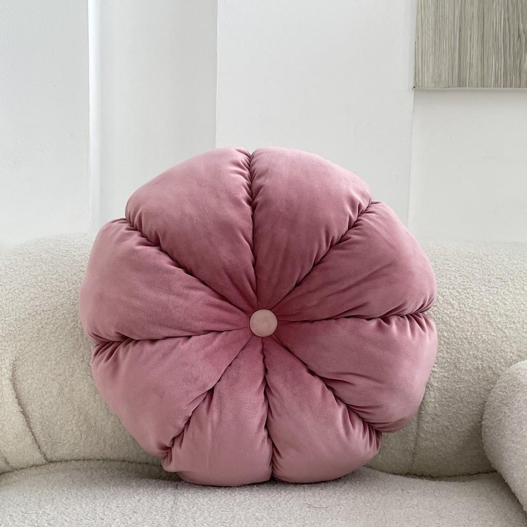 Scandinavian Style Pumpkin Cushion With Polyester Cover For Living Room And Office Decor
