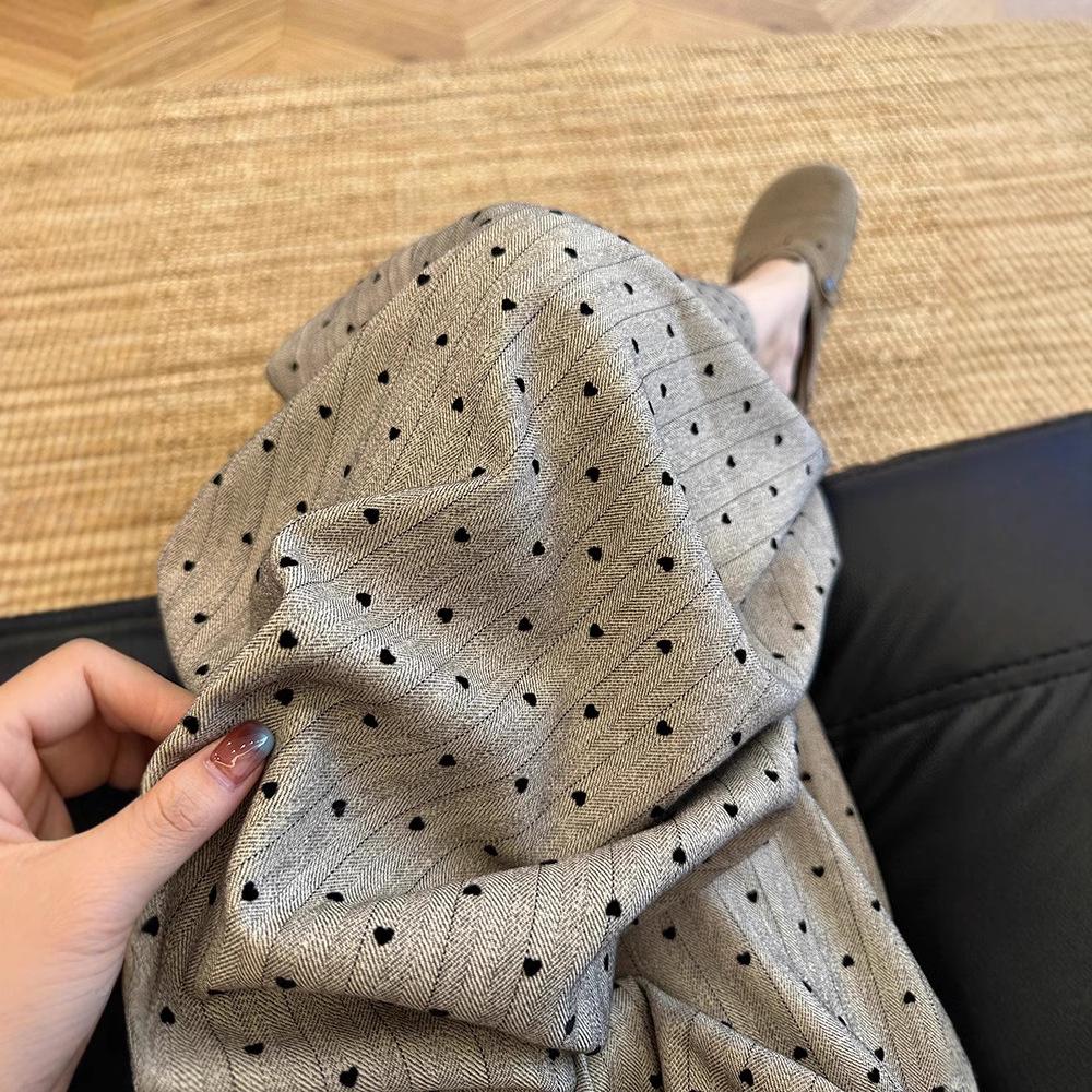 

Women s Summer 2025 Khaki Polka Dot Wide-Leg Trousers S (80-95 lbs)