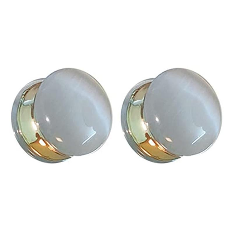 Fashion Elegant Cat-Eye Stone Magnetic Ear Clip for Women Weight Loss Acupoints Stud Earrings Without Piercing Jewelry