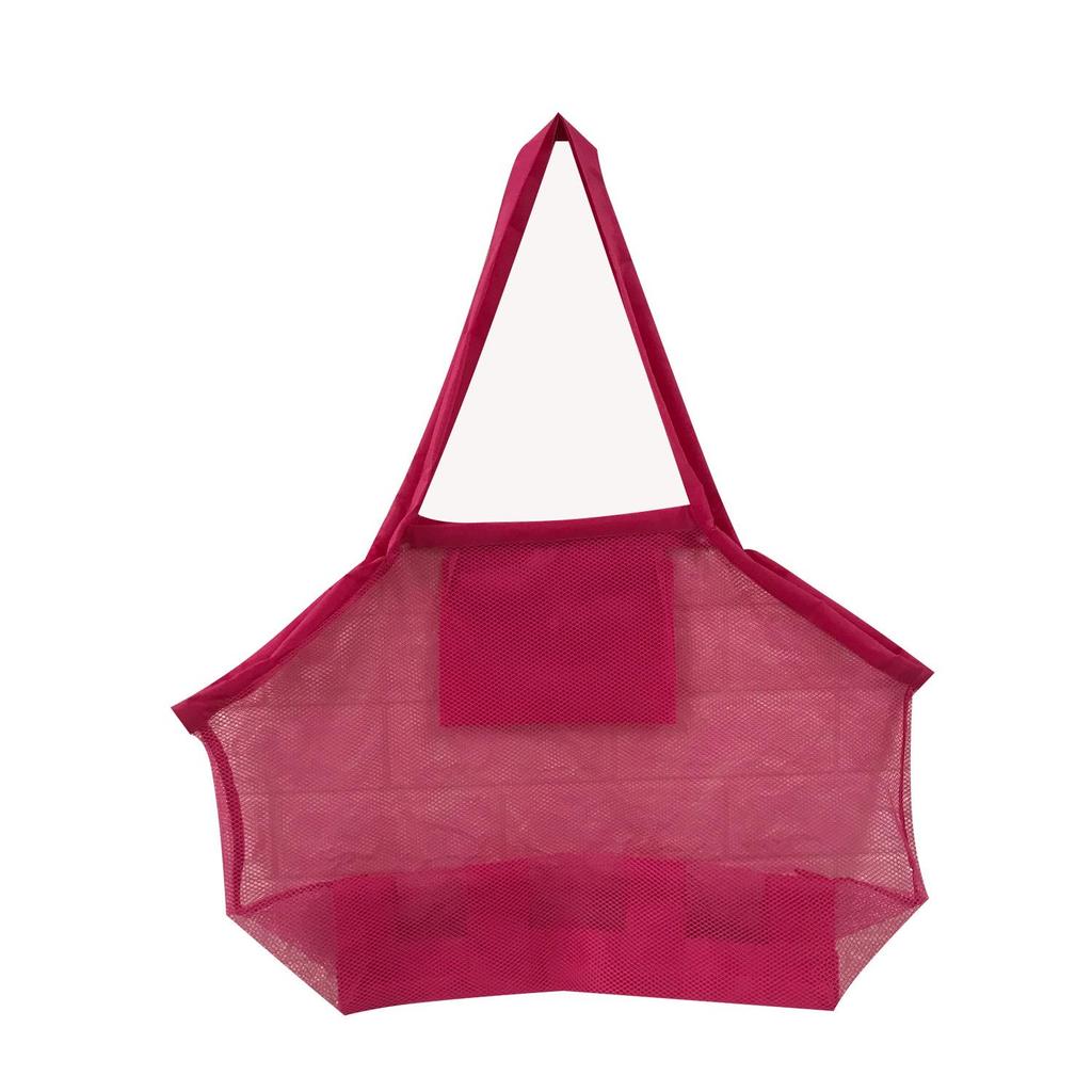 Large Capacity Mesh Beach Bag for Kids - 9 Colors, Foldable Storage for Toys & Clothes