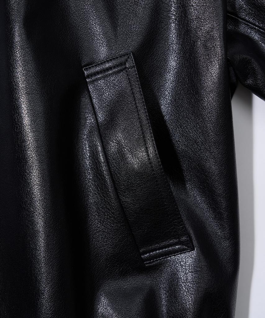 YOUHEE Crack Leather Blouson_Black