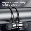 Kovová magnetická drátová sluchátka s redukcí šumu Herní sluchátka s 3,5 mm L Jack stereofonní sluchátka HIFI s HD mikrofonem pro všechny smartphony