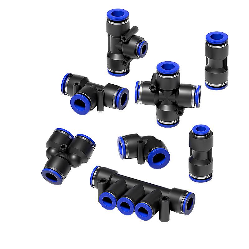 High-Pressure PE Tee & Reducer Pneumatic Quick-Fit Fittings for Air Pipe