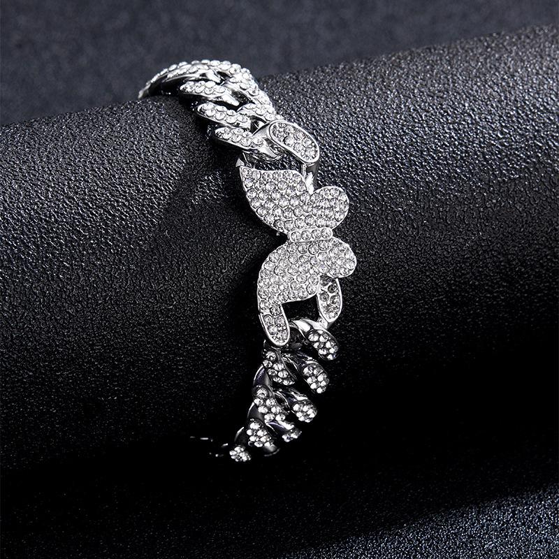 European Hot-Selling Hip Hop Diamond Cuban Bracelet for Couples - Trendy Street Style Jewelry
