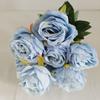 9 Forks Silk Rose Artificial Flower Bouquet For Wedding,Home Decor,Valentine's Day Gift, Room Table Decor,Scenery Decor