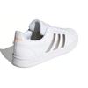 Adidas Neo Grand Court Base Non-Slip Low-Top Skate Shoes Women Sneakers White Silver Pink EG5949
