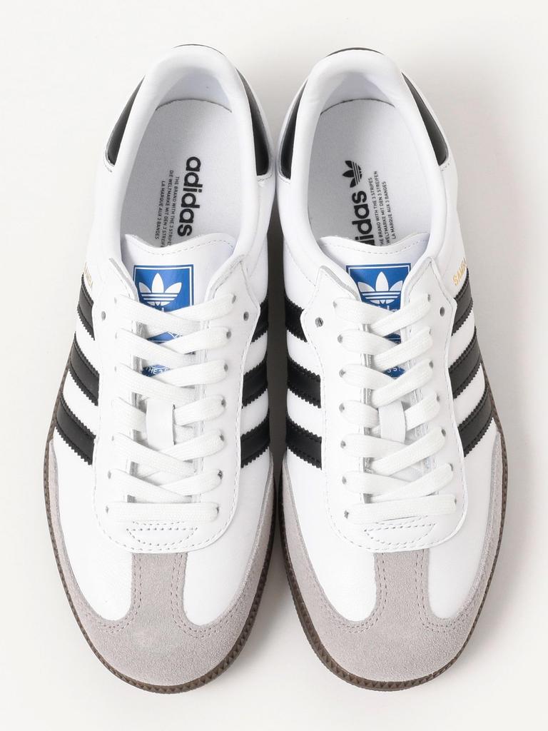 BEAMS BOY SAMBA OG Canvas Size Women's Shoes, White/Core Black/Clear Grey, 23.5