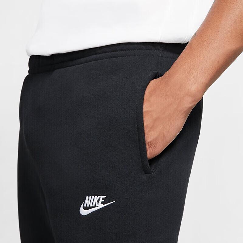 Nike Men's Sweatpants Winter Knitted Fleece-Lined Straight-Leg Casual Pants
