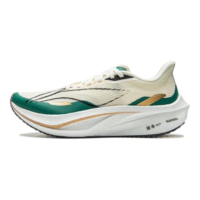 Li-Ning Feidian 4 Challenger Women Low Running Shoes Off White Green ARMU006-18 39
