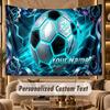 Soccer (437) Theme Wall Tapestry Customized With Name Text Personalized Hanging Tapestry For Bedroom Living Room Decor