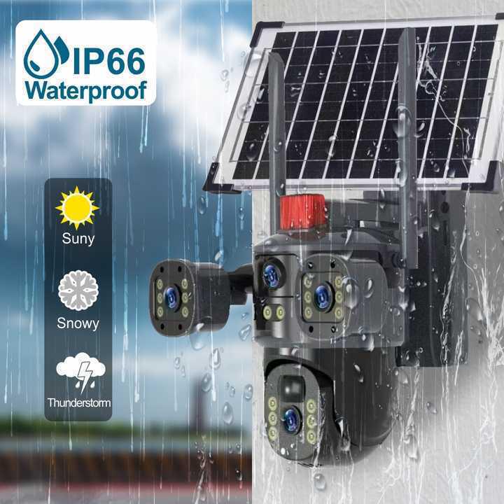 HD 360° Panoramic Solar-Powered Outdoor Camera with Low Energy Bullet and Dome Options