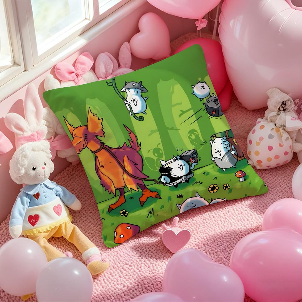 The Battle Cats Game Cushion Cover Pattern Printed Pillowcase for Living Room Sofa Cushion Cover & Bedroom Decor