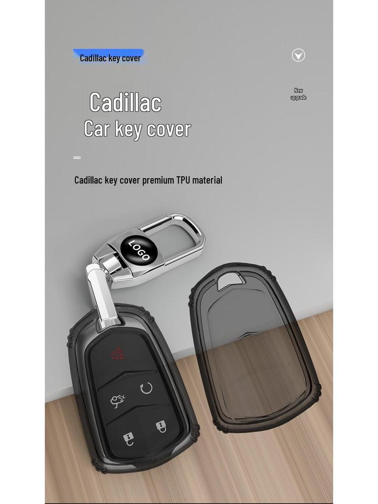 Cadillac Key Cover for XT5, XT4, XT6, CT5, CT6, CT4, XTS, ATSL - Transparent Shell
