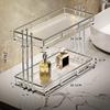 2 Layer Bathroom Countertop Organizer Multifunctional Rack ,Durable Desktop Cosmetic Storage Shelf