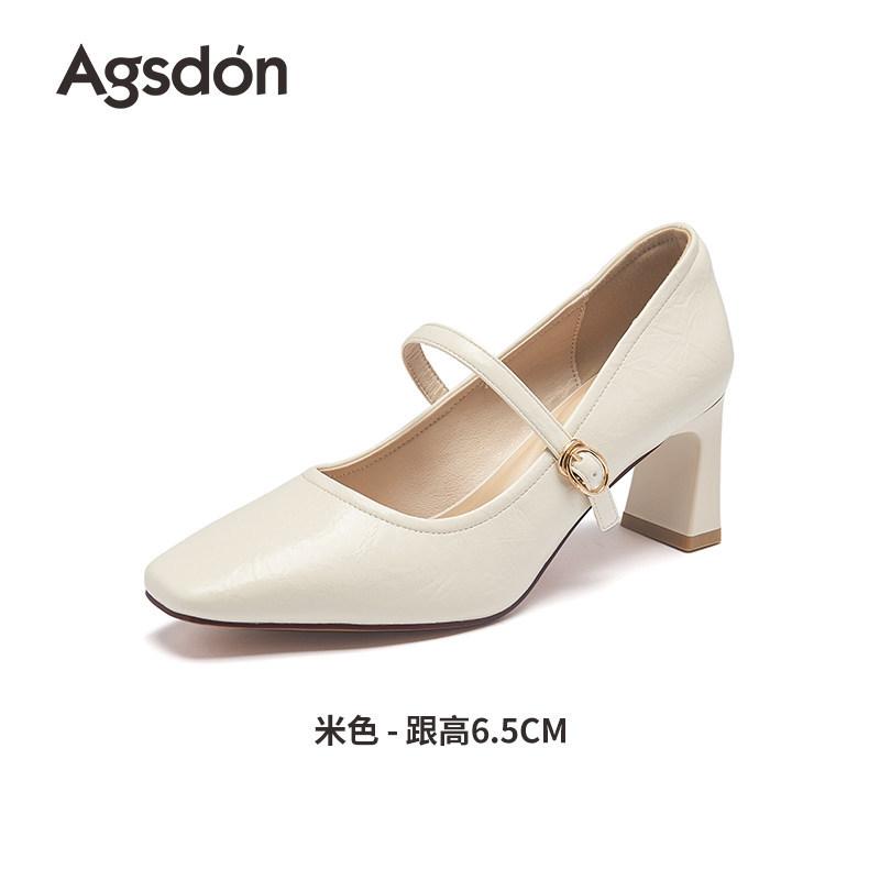 

Augustine Mary Jane shoes new spring temperament single shoes French wedding shoes beautiful thick heels high heels 40