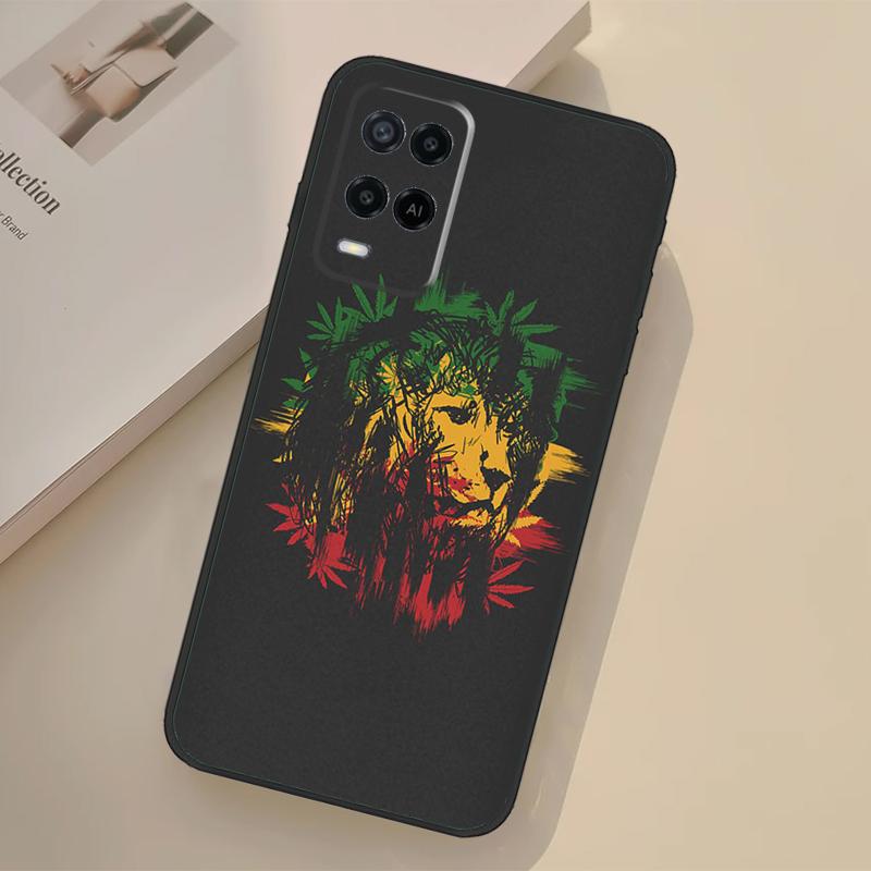 Rastafarian Lion Case For Oppo A94 A74 A54 A80 A60 A40 A18 A38 A58 A78 A98 A96 A76 A16 A15 A17 A57 A77 A5 Pro
