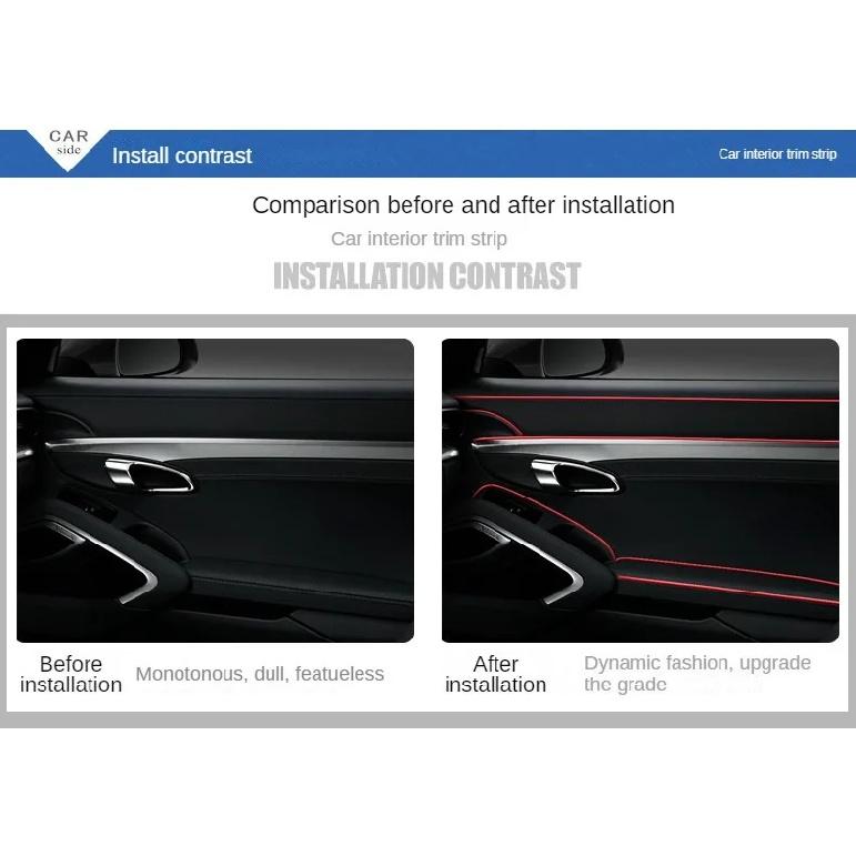 5M Car Moulding Decoration Flexible Strips Interior Auto Car Cover Trim Dashboard Door Edgein Car-styling Universal