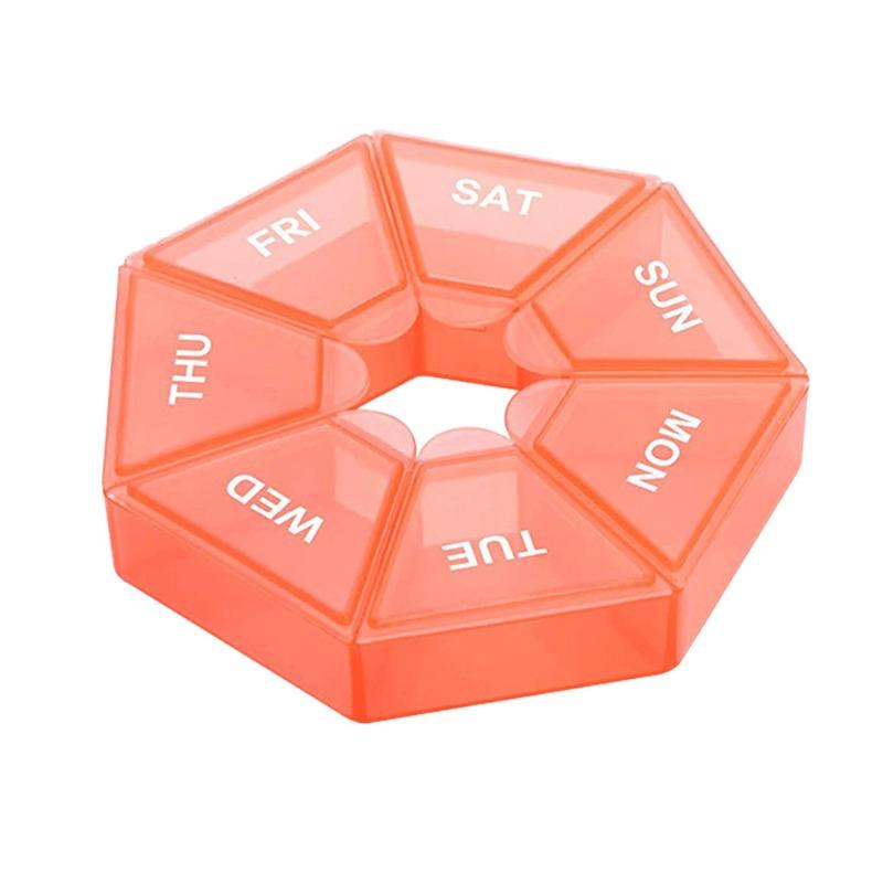 7 Days Pill Storage Box Mini Travel Portable Medicines Dispenser Box Multifunction Plastic Sealer Box Pill Bottle Pill Case