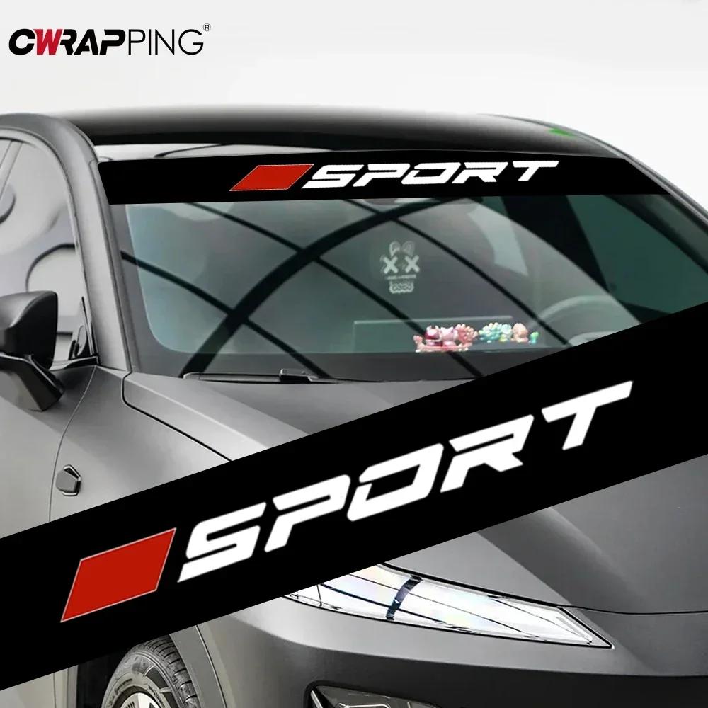 Car Front Windshield Decal Self-Adhesive UV Protective Anti-Scratch Durable Decorative Stickers for Car Personalized Accessories