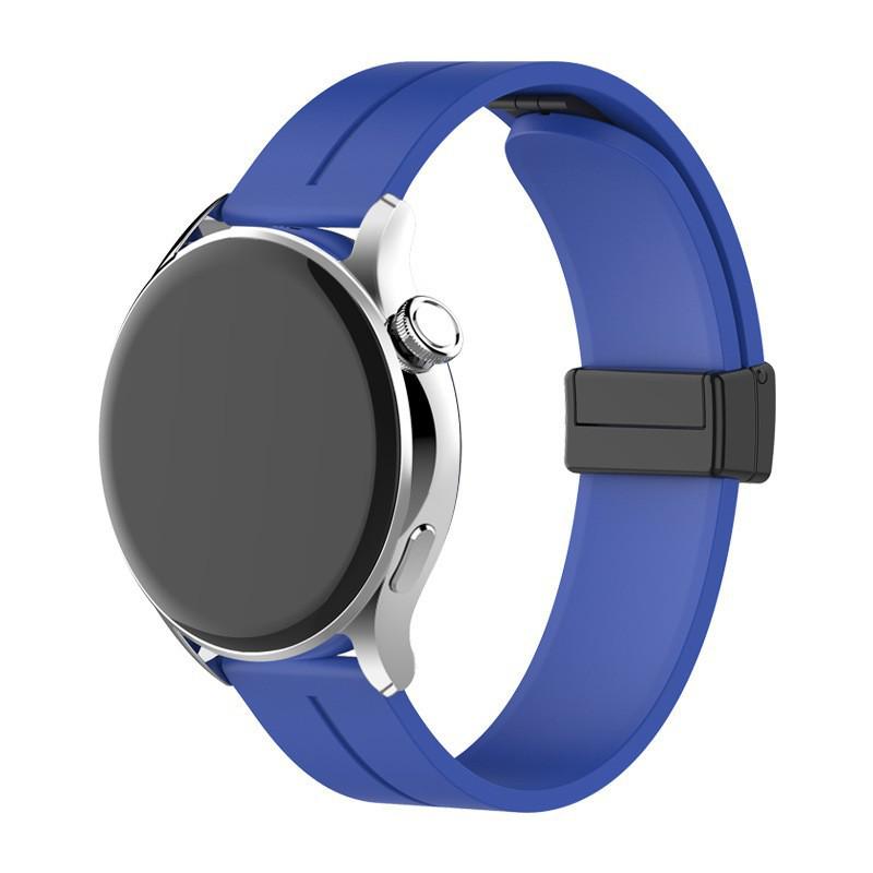 Universal Magnetic Silicone Strap for Huawei GT6 Pro, Samsung 8, Garmin, Xiaomi 20-22mm