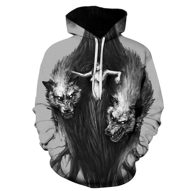 3D Printed Hoodies Animal Wolf Hoodie Men Sweatshirt Women Harajuku Pullovers Casual Sale Clothes Streetwear Men Clothing