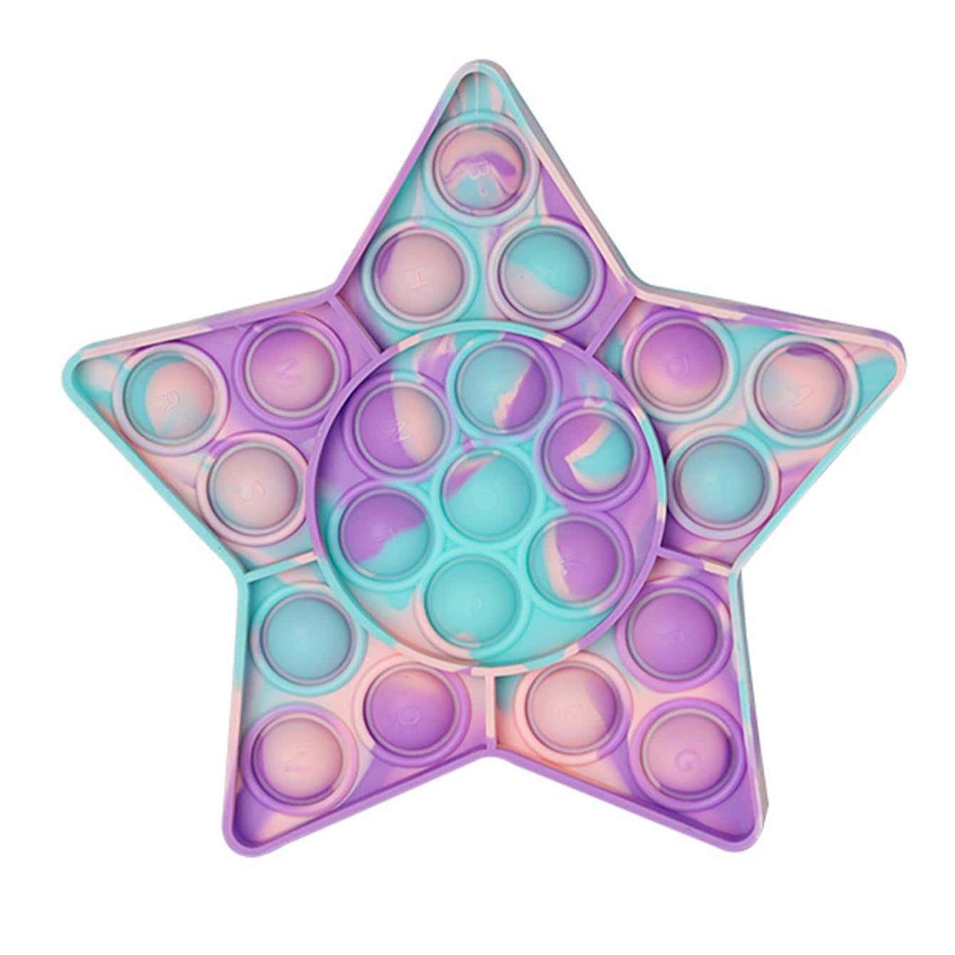 

1 шт. - Игрушки-антистресс с пупырками для взрослых, офисные, в виде пятиконечной звезды, силиконовые игрушки-антистресс для P разноцветный