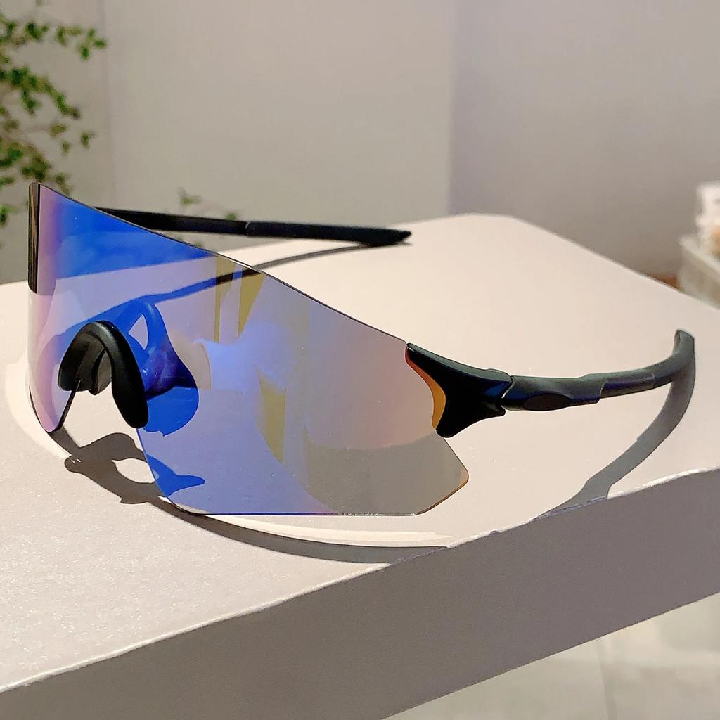 Outdoor Sports Sunglasses Men Oversized Mirror Riding Goggles Trendy Cycling Shades for Women and Men UV Protection