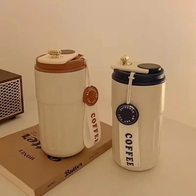 450ML Zobrazení teploty Dárky Hrnek Termální Přenosný Termoska Hrnek na kávu Vysoká Krása Pár Termoska na Kávu Láhev na Vodu Kavárna