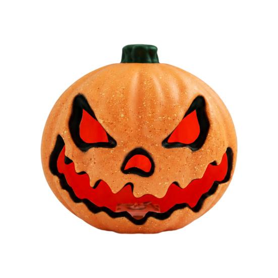 Reusable Halloween Decor Evil Pumpkin Lantern, Large LED Light Up Jack O Lantern for Party Scene, Spooky Outdoor Indoor Decoration, Trick or 1pc
