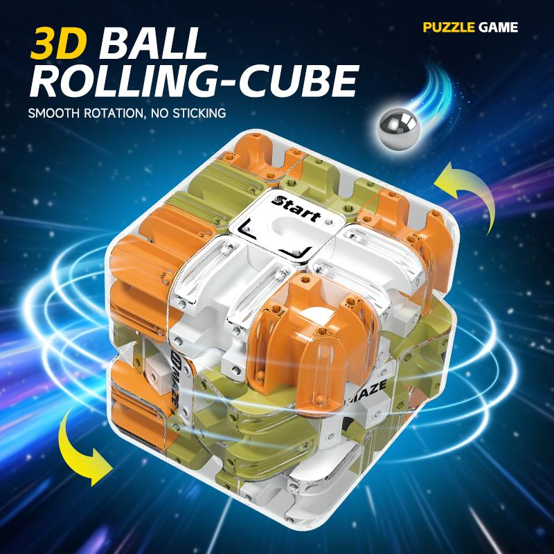 Non-Toxic Hot 3D Maze Magic Cube Fidget Toy Creative Anti-Stress Magic Cube Top Thinking Logical Puzzle Toy For Party Toys Christmas Gift