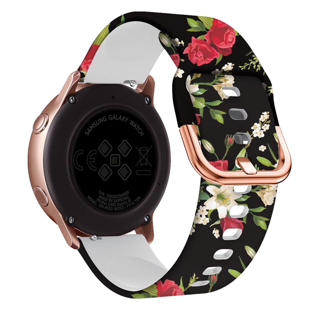 20mm Silicone Strap For Samsung Galaxy Watch 4 5 6 40mm 44mm/5 Pro 45mm/Watch4 Classic 46mm 42mm/Active 2 Bracelet Printing Band