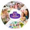 Kids Easter Cowgirl Hat Non-Woven Bunny Ear Cowboy Party Favors Kids Costume Easter Cowgirl Hat For Party Celebration Carnival