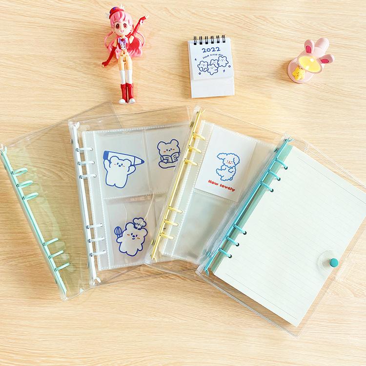 A5 A6 Binder Photocards Collect Book Postcards Organizer Journal Notebook With 10PCS Sleeves School Stationery