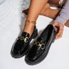 Fashion Autumn New Thick Heel Shoes Autumn New Round Head Deep Mouth Metal Thick Sole Non-slip Low Top Shoes
