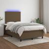 VidaXL Slat Bed Base with Mattress and LED, Upholstered Bed, Double Bed, Adult Bedroom Interior Bed, 3134704