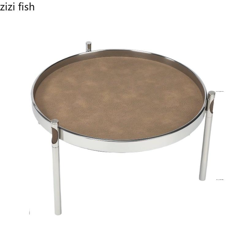 Stainless Steel Leather Tray High Foot Storage Tray Jewelry Trays Cake Stand Display Stand Refreshments Trays Dessert Plate