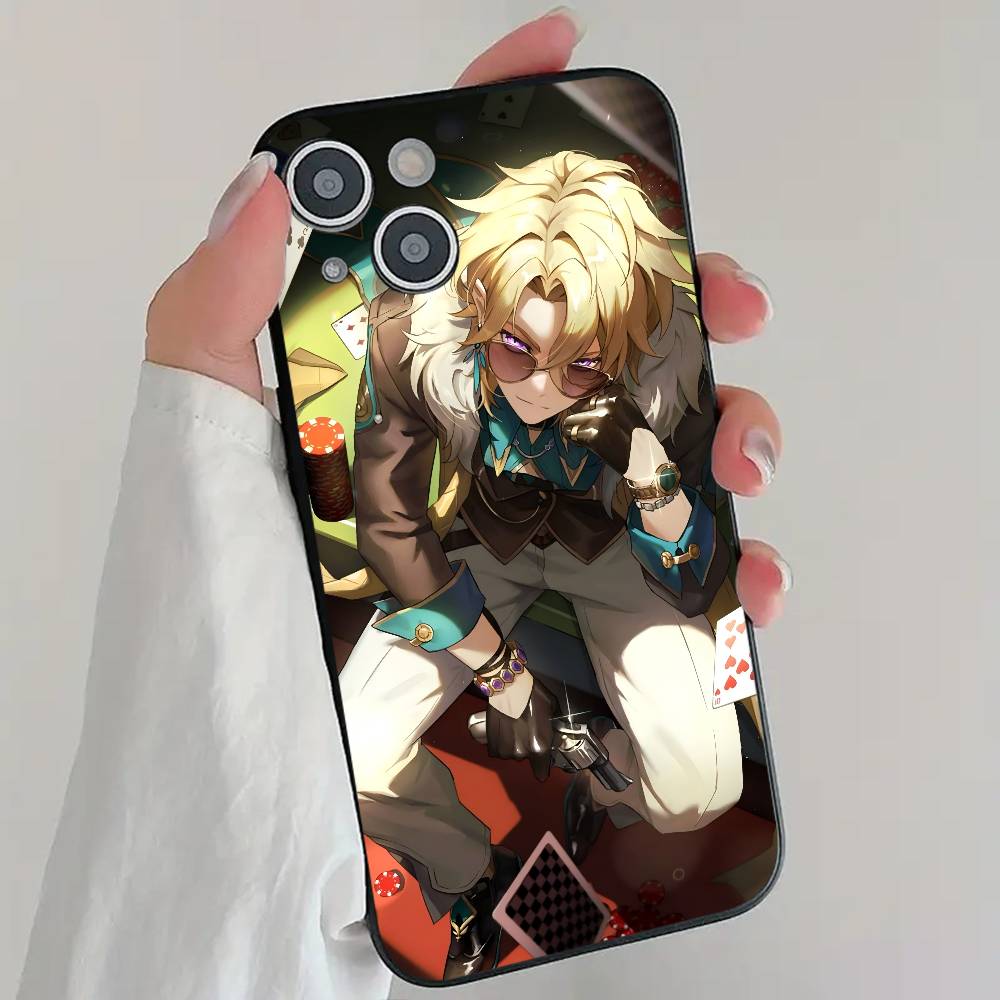 Anime Game H-Honkai Star R-Rail Phone Case Cool Black Silicone Soft For IPhone 16 15 14 13 12 11 X XR Plus Pro Max Plus