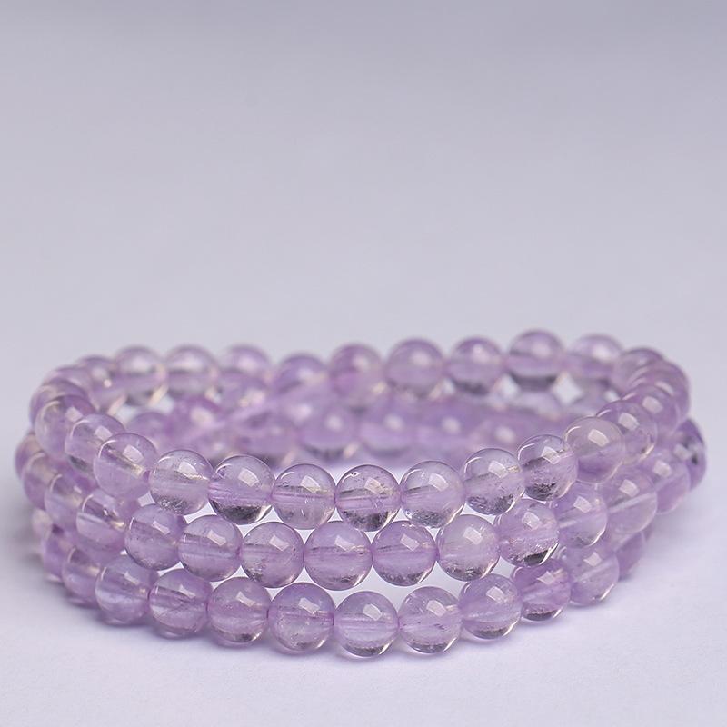 Hongchu Crystal Natural Icy Lavender Multi-loop Bracelet Fresh and Translucent Light Purple Crystal Bracelet