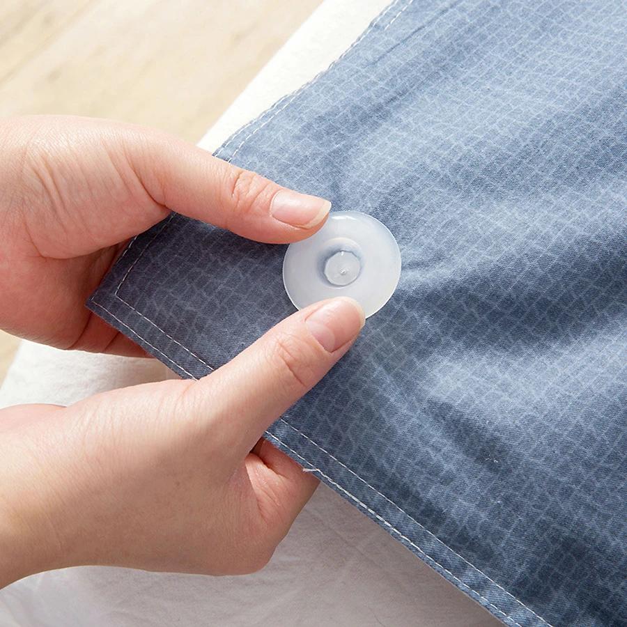 4Pcs Bed Sheet Straps, Duvet Cover Fastener Clip, Non-Slip Elastic Fitted Sheet Holders, No-Pin Safety Fastener Clips for Bed Sh